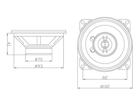 BLOW Lautsprecher WH-1416 4" 2way Komplettbausatz für das Auto - 2