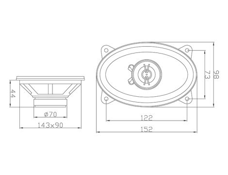 BLOW WH-4616 4x6" 2-Weg Auto-Lautsprecherset - 2