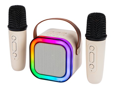 Bluetooth-Lautsprecher KARAOKE RGB 2 Mikrofone