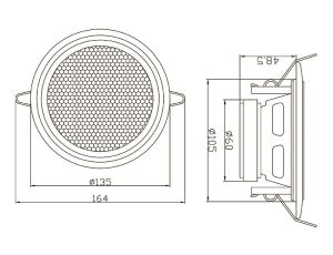 WS-135 100mm 15W/8ohm weißer Deckenlautsprecher - image 2