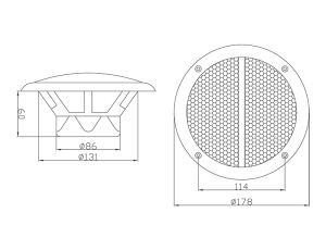 WS-180 165mm 80W/8ohm weißer Deckenlautsprecher - image 2