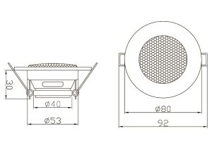 WS-80 50mm 5W/8ohm weißer Deckenlautsprecher - image 2