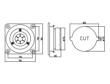 YDQ406 4"50W 8Ohm BLOW-Lautsprecher - 2