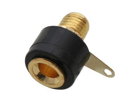 Bananenstecker GOLD klein SCHWARZ