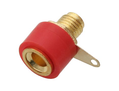 Bananenstecker GOLD klein ROT