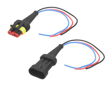 Hermetischer Würfel mit 20cm OH-3 Kabel (Buchse und Stecker) komplett