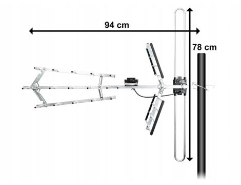 DVB-T ATD27S VHF/UHF MUX8 passiv Antenne - 2