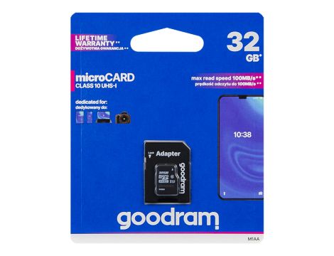 Karta microSDHC 32GB+Adapter SD CL10 GOODRAM UHS-I