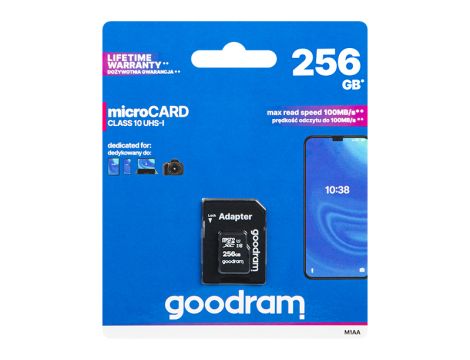 Karta microSDXC 256GB+Adapter SD CL10 GOODRAM UHS-I