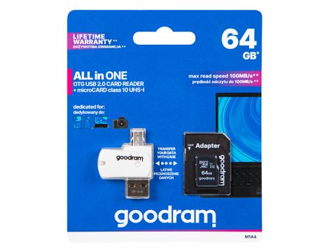 64GB microSDXC-Karte + Kartenleser GOODRAM