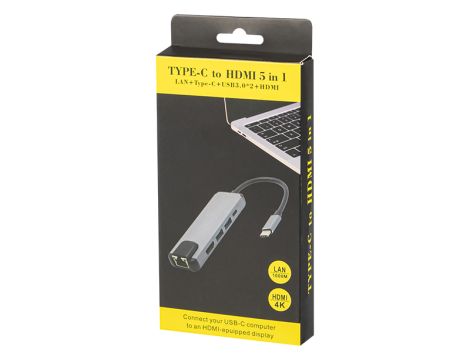 USB-C HUB RJ45 + HDMI Adapter K-03 - 2