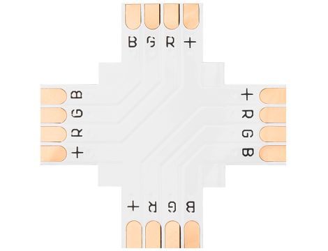 Anschluss für LED-Streifen Typ "+" 10mm RGB