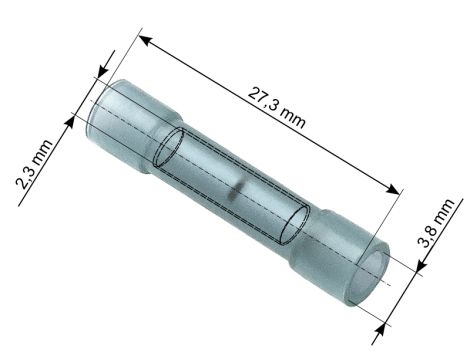 Stecker isolierter Stecker 27.3/3.8/2.3 blau