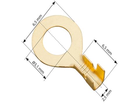 Verbinder, nicht isolierter Ring 3,1/6,5/6,5