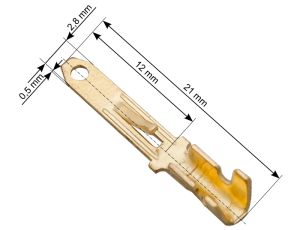 Nicht-isolierter Flachstecker 2.8/12