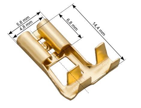 Nicht isolierte Flachsteckhülse 4,8/0,8k