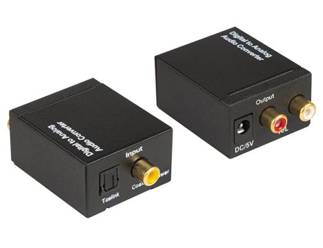 Optischer TOSLINK DAC zu 2xRCA Konverter mit Stromversorgung - 2