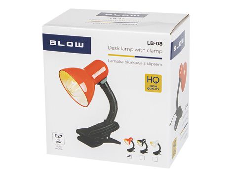 Schreibtischlampe LB-08 mit Clip rot - 3