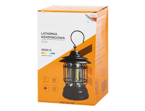 USB-C 9W LED Camping-Taschenlampe schwarz - 3