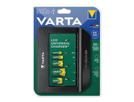 VARTA`s UNIVERSAL CHARGER+ LCD-Ladegerät