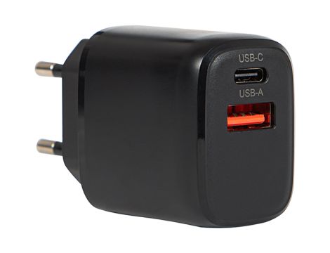 Ladebuchse USB + USB-C QC 20W