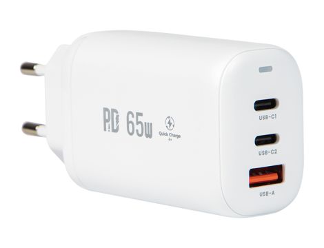 Ladegerät-BuchseUSB+USB-Cx2 65W