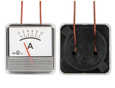 Analoges Amperemeter 10A quadratisch POLISH