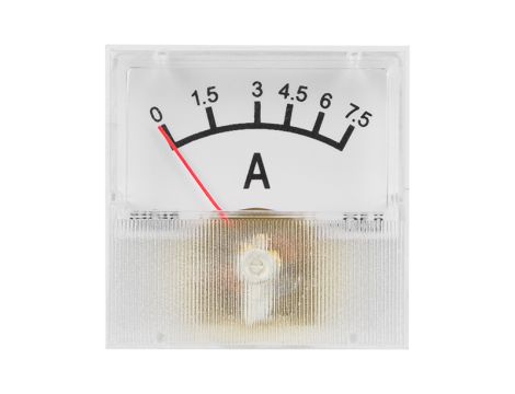 Analoges Messgerät quadratisches Mini-Amperemeter 7.5A + Shunt