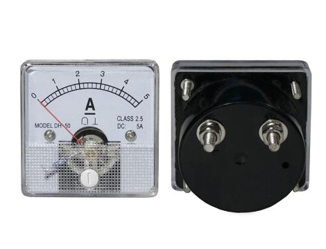 Analoges quadratisches Amperemeter 5A + Shunt