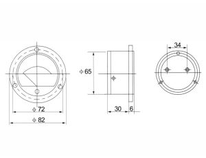 Kreisförmiges analoges Amperemeter 20A + Shunt - image 2