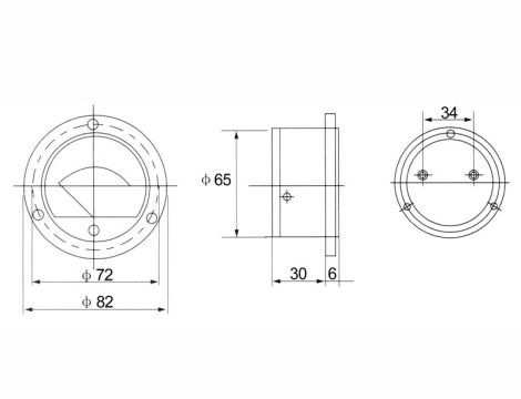 Kreisförmiges analoges Amperemeter 20A + Shunt - 2