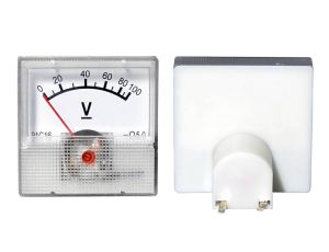 Analoges Messgerät Voltmeter quadratisch mini 100V