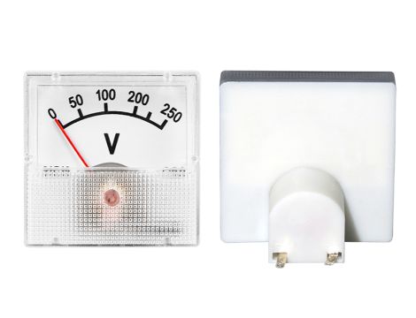 Analoges Messgerät Voltmeter quadratisch mini 250V Gleichstrom