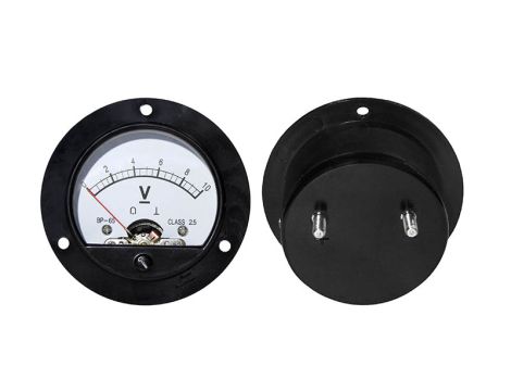 Runder 10-V-Analog-Voltmeter