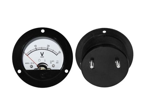 Analoges 30-Voltmeter, rund