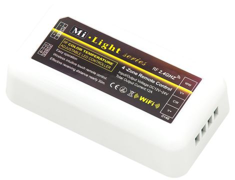 LED-Steuerempfänger WW/CW RF 144W 4-Zonen-Dimmer, Touch-Fernbedienung