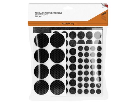 Filzpads für Möbel 125pcs MIX schwarz - 2