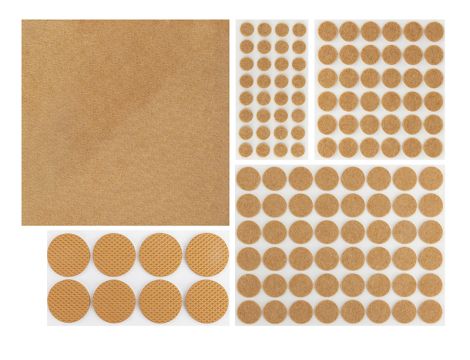 Filzpads für Möbel 125pcs MIX braun