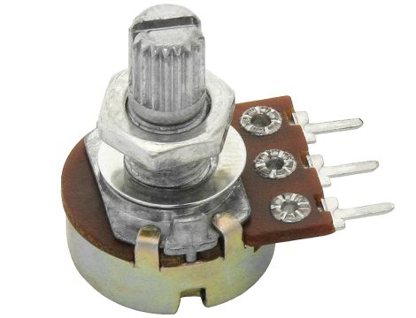 Drehpotentiometer 10K Ohm A log. l=20mm