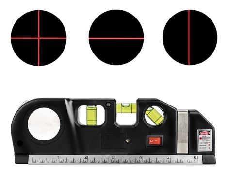 Laser-Wasserwaage mit Messstab 250cm - 3