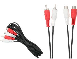 RCA-Verlängerungskabel: 2xPLUG/2xNET 3m