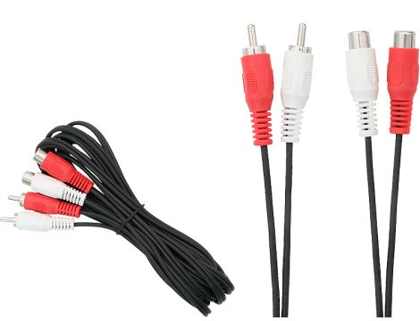 RCA-Verlängerungskabel: 2xPLUG/2xNET 3m