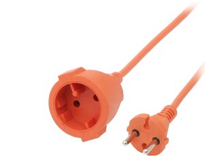 Netzverlängerungskabel PS-160 1-Steckdose erdfrei 30m orange 2x1mm