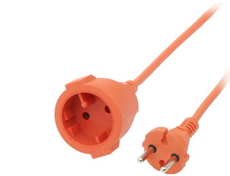 Netzverlängerungskabel PS-160 1-Steckdose erdfrei 30m orange 2x1mm