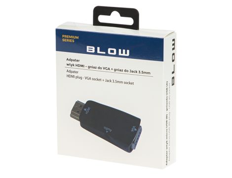 HDMI-Stecker - VGA-Buchse+gn.3,5 Übergang - 2