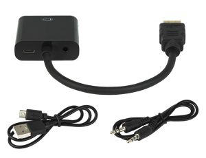 HDMI auf VGA Buchse+3.5 Buchse+Mikro+Kabelübergang - image 2