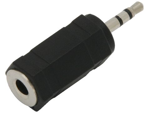 Klinkenanschluss: PLUG 2.5 - SOCKET 3.5 plastic STEREO