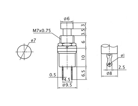 Druckschalter PBS ON Kunststoff rund grün - 2