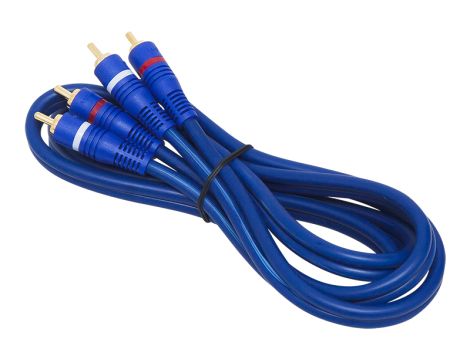 Stecker 2xRCA 6mm 1.5m BLAU VERBUNDEN