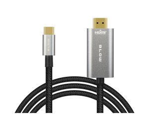 HDMI - USB-C 2m geflochtener Stecker